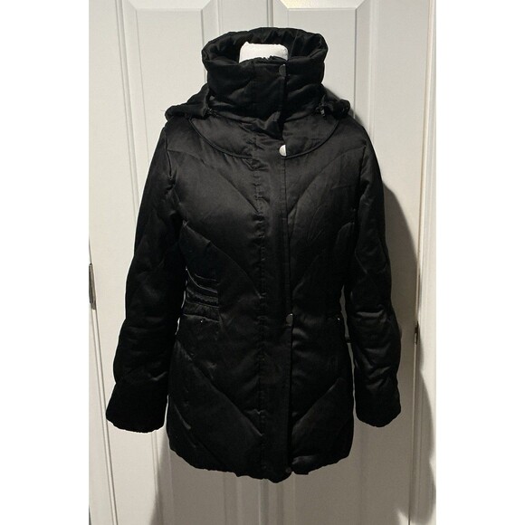 Mackintosh New England Down Puffer Coat Quilted Removable Hood Size Medium - Picture 2 of 8